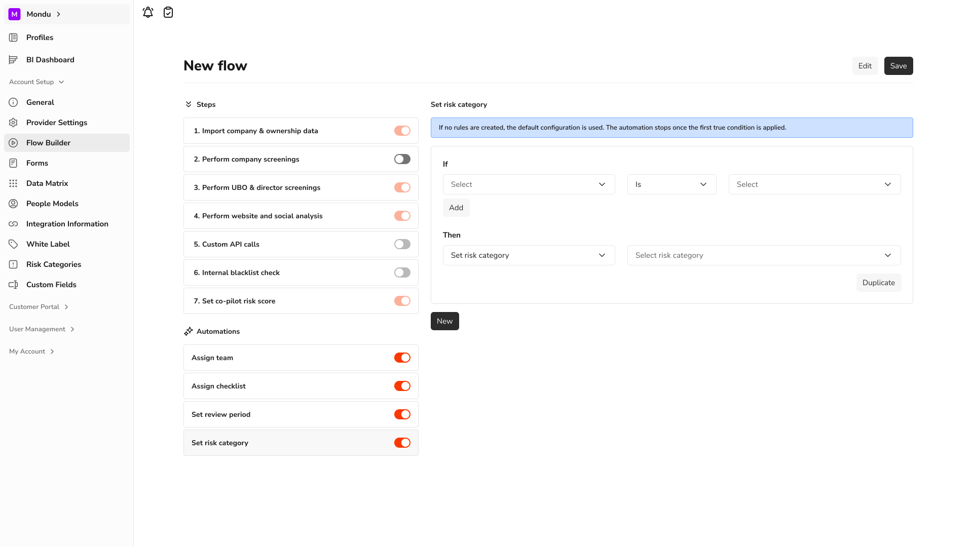 Ongoing Monitoring and Event Driven Reviews - Detected platform interface showing ongoing monitoring and event driven reviews capabilities